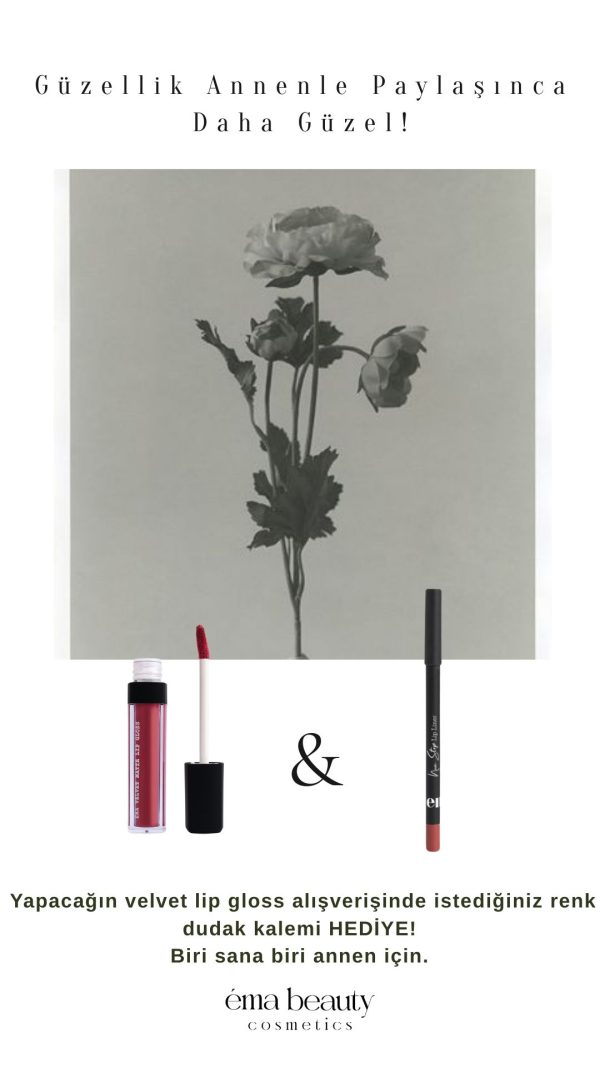 Velvet Matte Lip Gloss Bff + Hediye Lip Liner